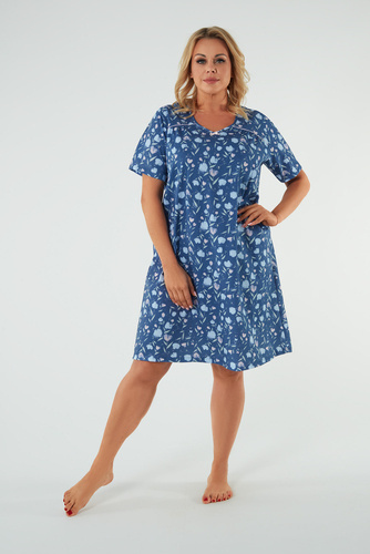 Нічна сорочка жіноча Agalia короткий рукав Italian Fashion, - принт