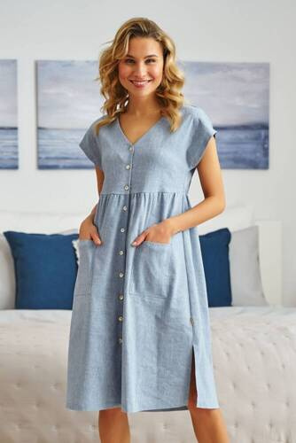 Нічна сорочка для грудного годування 5360 Doctor Nap,- baby jeans