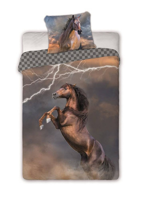 Бавовняний постільний комплект Кінь/ Koń 003 Faro