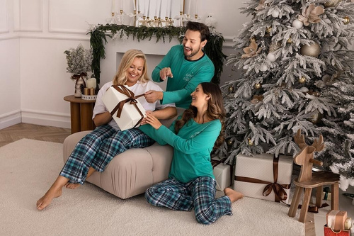 Чоловіча піжама 507 Regina, зелений - бавовна, довгий рукав, парні піжами