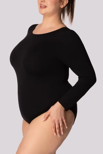 Жіноче боді Base longsleeve Mona, - чорний