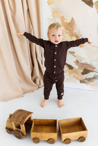 Штанці для немовлят10249M "Natural Waffel"Makoma,- mocha