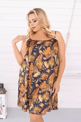 Monstera Жіноча сорочка, тонкі бретельки Italia Fashion - друк