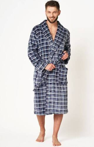 Чоловічий халат MGL 432 Key,- темно-синій