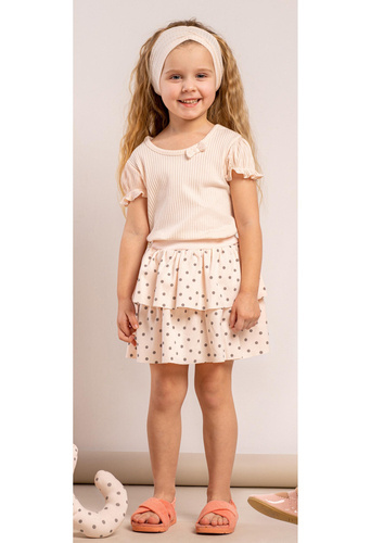 Спідничка в горох 192173 "Sara" Nicol, - світло-лососевий