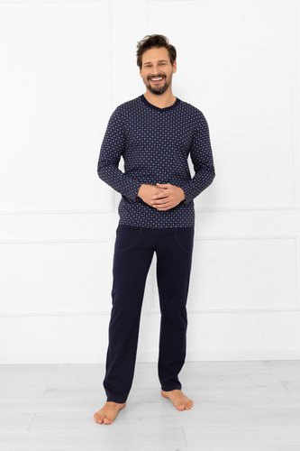 Чоловіча піжама Gerard Italian Fashion – бавовна, довгі рукави і штани