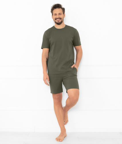 Чоловіча піжама Krystian Italian Fashion – бавовняна, з футболкою та шортами